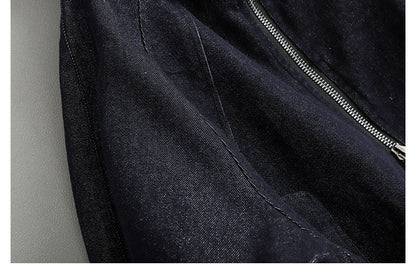 Hooded Denim Zip-Up Jacket – Japanese Vintage Loose Unisex
