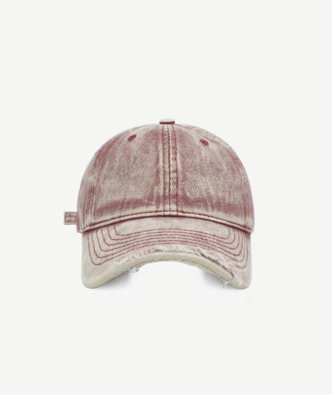 Washed Distressed Denim Baseball Cap – Curved Brim Adjustable Unisex
