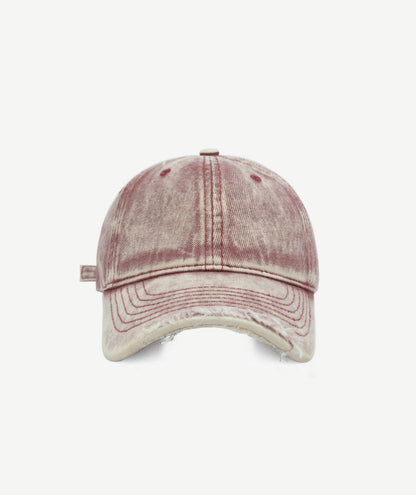 Washed Distressed Denim Baseball Cap – Curved Brim Adjustable Unisex