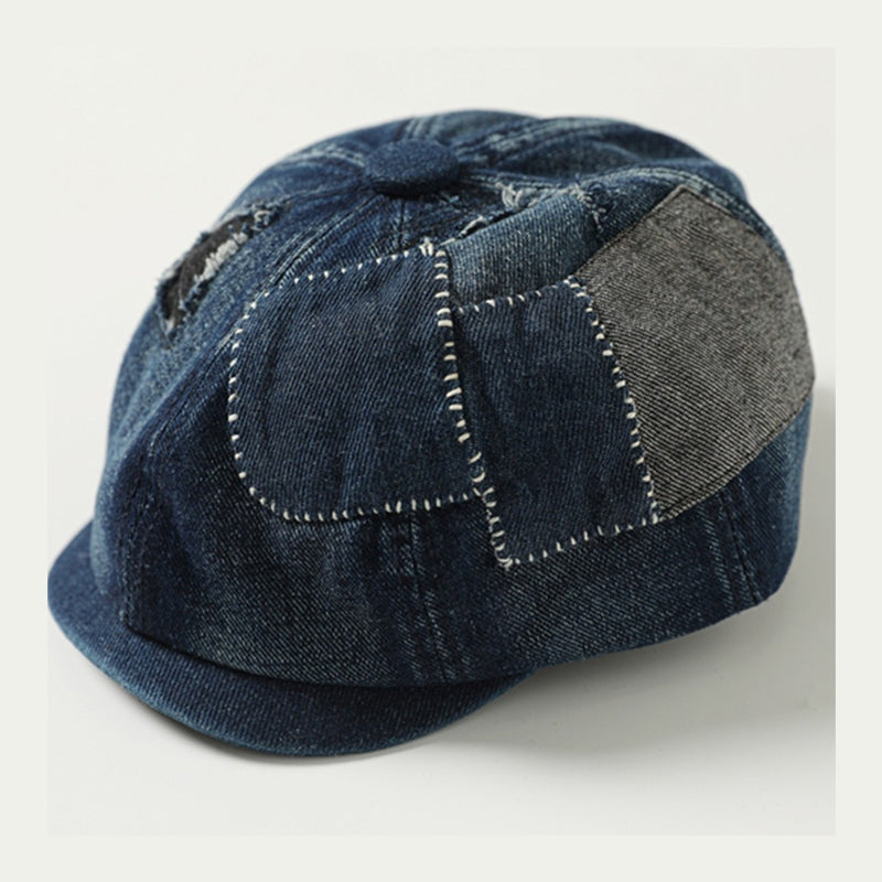 Handmade Distressed Patched Painter Hat – Original Design Vintage Unisex Streetwear – Japanese vintage | yamalin clothes | Yamalinclothes