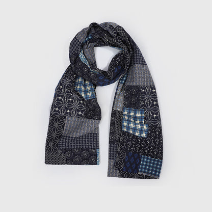 Ethnic Paisley Cotton Scarf – Vintage Patchwork Print Unisex Autumn Winter Wrap