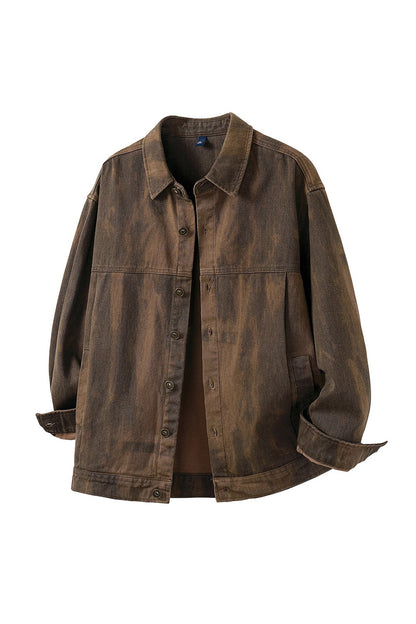 Tie-Dye Washed Cargo Jacket – American Vintage Oversized Unisex