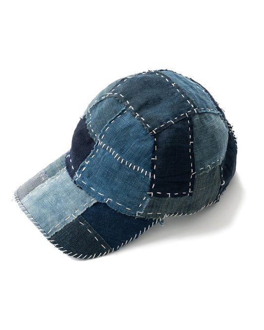 Indigo Dyed Patchwork Embroidered Denim Baseball Cap – Vintage Unisex – cap | japanese streetwear | vintage workwear | unisex | Yamalinclothes