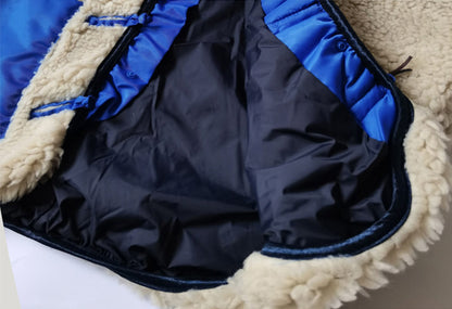 Japanese Artisan Tang Suit Fleece Jacket – Oversized Lamb Wool Lined Unisex Coat
