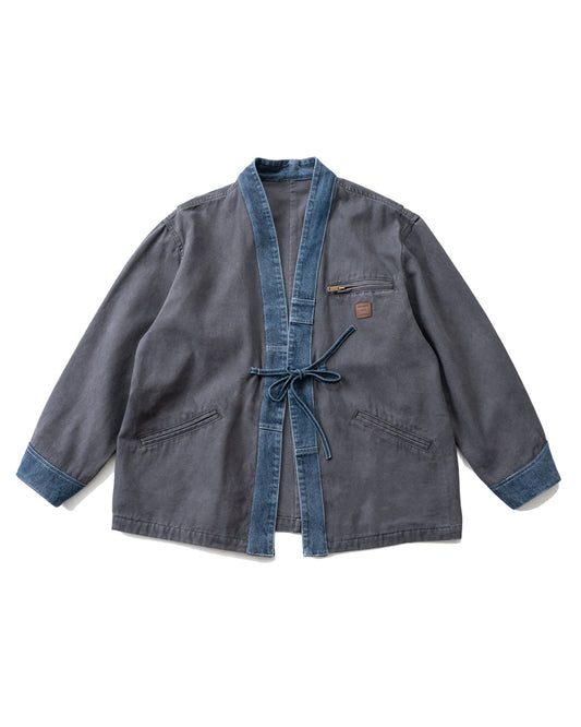 Patchwork Denim Tie-Front Jacket – Japanese Vintage Workwear Unisex – Japanese vintage | fall outfits 2026 | fall winter outfits | classy winter outfits | lazy comfy outfits | japanese streetwear | vintage workwear | yamalin clothes | Yamalinclothes