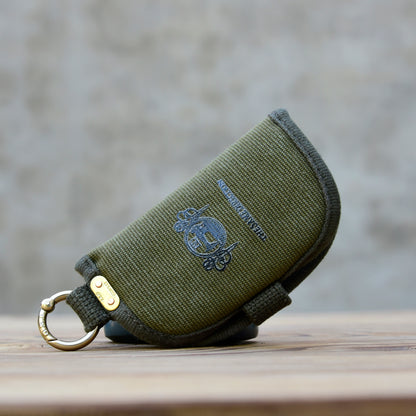 Vintage Canvas Key Pouch – Brass Hardware Artisan Gift – Japanese vintage | yamalin clothes | Yamalinclothes