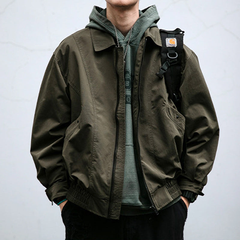 Deconstructed Lapel Cargo Jacket – Loose Vintage Unisex Streetwear – Japanese vintage | yamalin clothes | Yamalinclothes