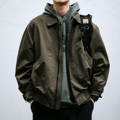 Deconstructed Lapel Cargo Jacket – Loose Vintage Unisex Streetwear – Japanese vintage | yamalin clothes | Yamalinclothes