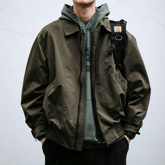 Deconstructed Lapel Cargo Jacket – Loose Vintage Unisex Streetwear – Japanese vintage | yamalin clothes | Yamalinclothes