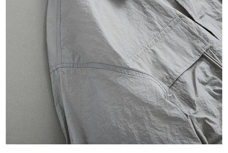 Japanese Retro Loose Short-Sleeve Cargo Shirt – Versatile Nylon Men’s Summer Top – Japanese vintage | yamalin clothes | Yamalinclothes