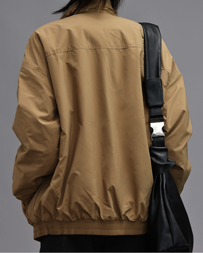 American Oversized Fleece Stand Collar Cotton Jacket – Unisex Workwear Winter Coat – Japanese vintage | yamalin clothes | Yamalinclothes
