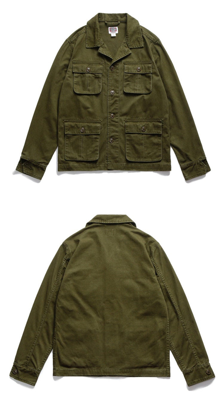 American Vintage M65 Multi-Pocket Cargo Lapel Jacket – Unisex Cotton – Japanese vintage | yamalin clothes | Yamalinclothes