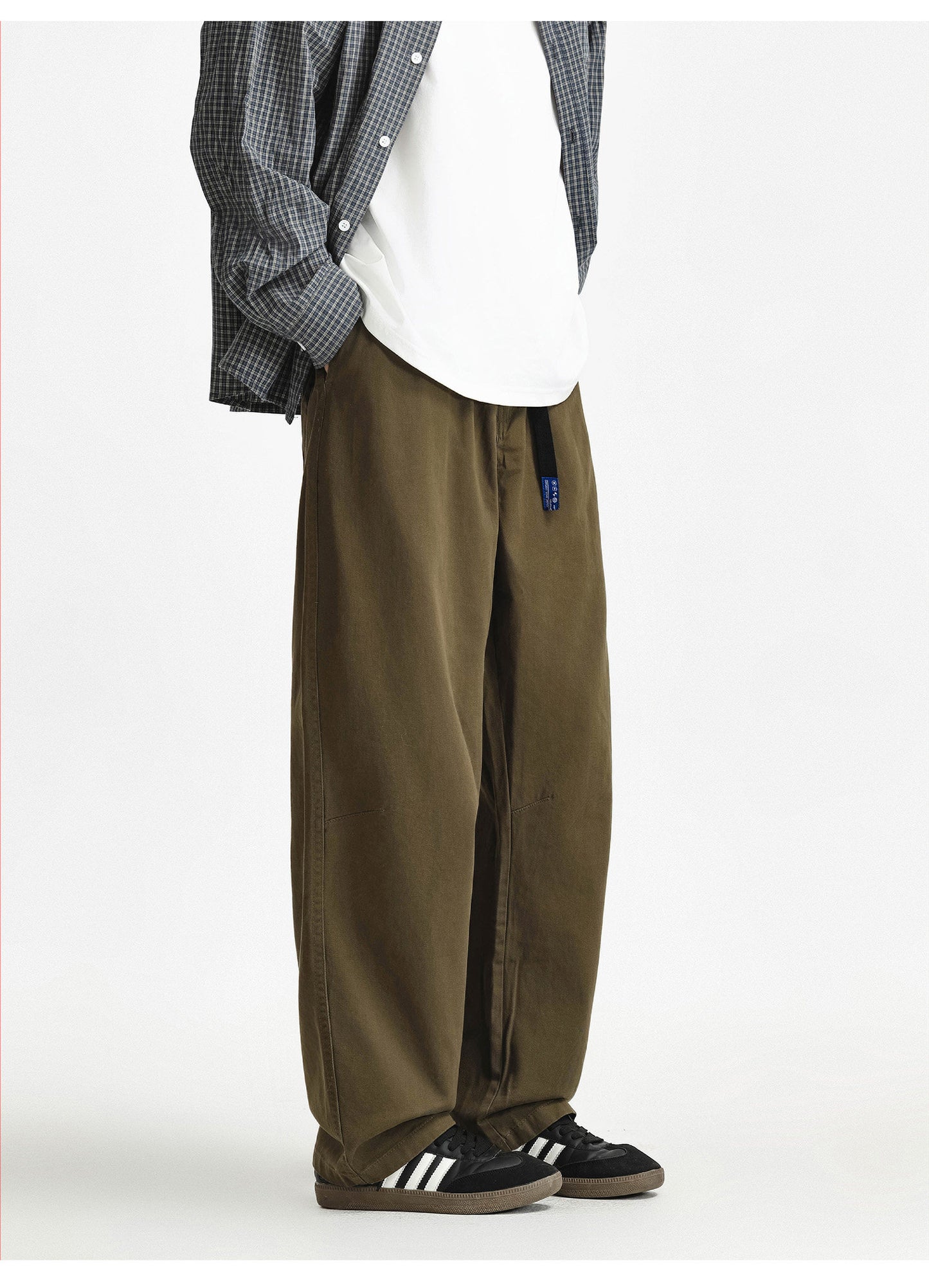 Paratrooper Cargo Pants – Loose Straight Drawstring Casual Trousers Men