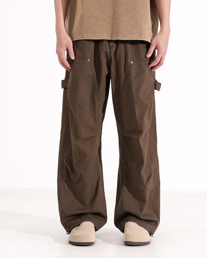 American Vintage Wide-Leg Cargo Pants – Loose Unisex Casual Spring Summer