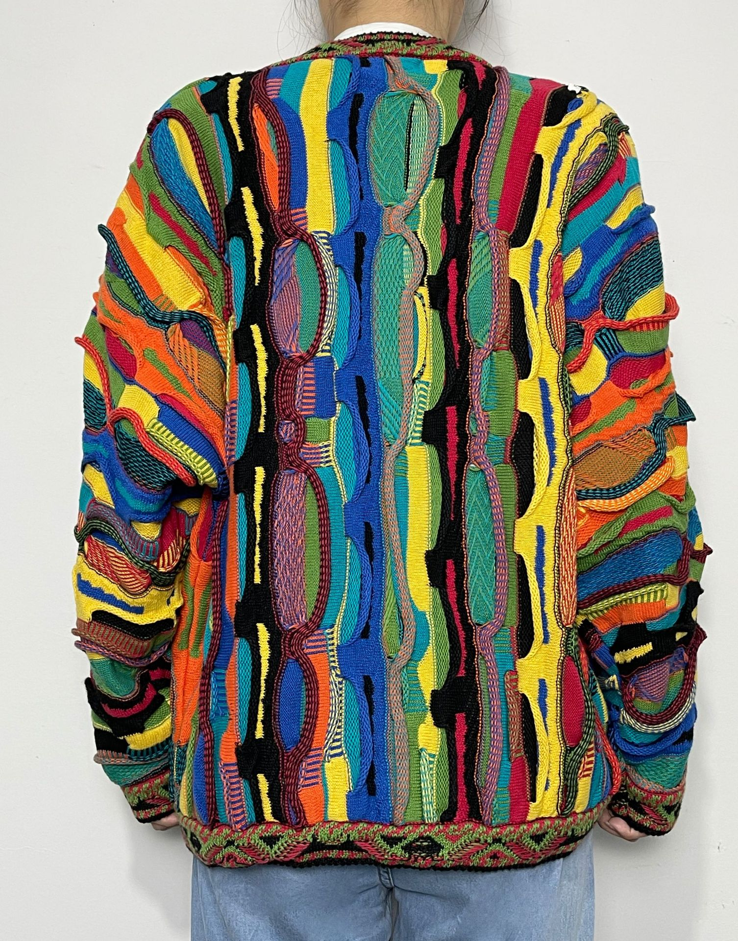 Japanese Retro Contrast Color Knit Sweater - Ethnic Style Crew Neck Pullover