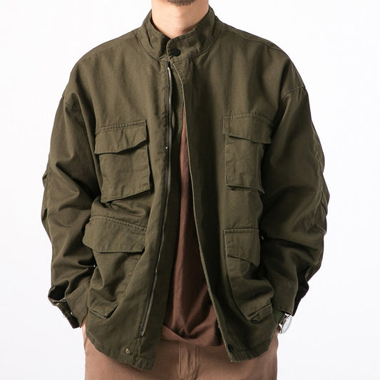 Cargo Jacket – Stand Collar & Four Flap Pockets | Yamalinclothes