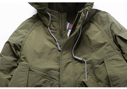 Hooded Down Jacket – Drawstring Multi Pocket | Yamalinclothes