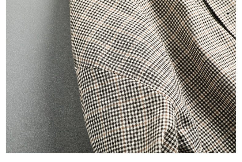 Japanese Retro Plaid Stand Collar Cropped Jacket – Cleanfit Silhouette Spring Jacket for Men – Japanese vintage | yamalin clothes | Yamalinclothes