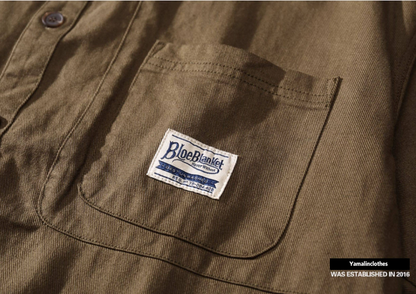 Heavyweight Utility Shirt Jacket – Men's Vintage Loose Long-Sleeve Overshirt