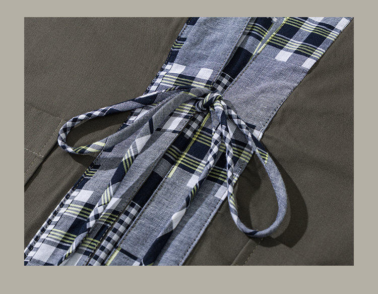 Japanese retro splicing double-sided wearing robe casual coat