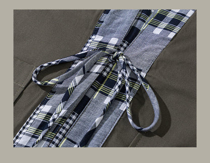 Japanese retro splicing double-sided wearing robe casual coat