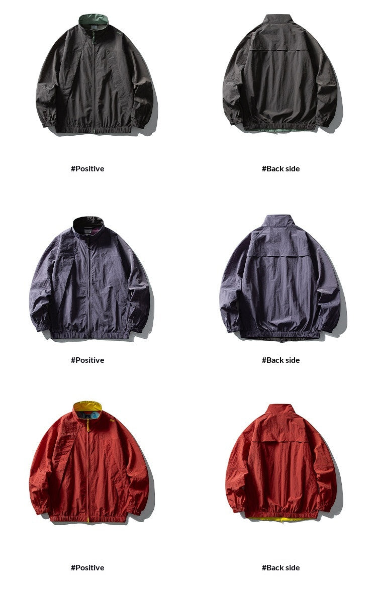 Quick-Dry Stand-Collar Outdoor Jacket – Mountain Oversized Unisex – Japanese vintage | fall outfits 2026 | fall winter outfits | classy winter outfits | lazy comfy outfits | japanese streetwear | vintage workwear | yamalin clothes | Yamalinclothes
