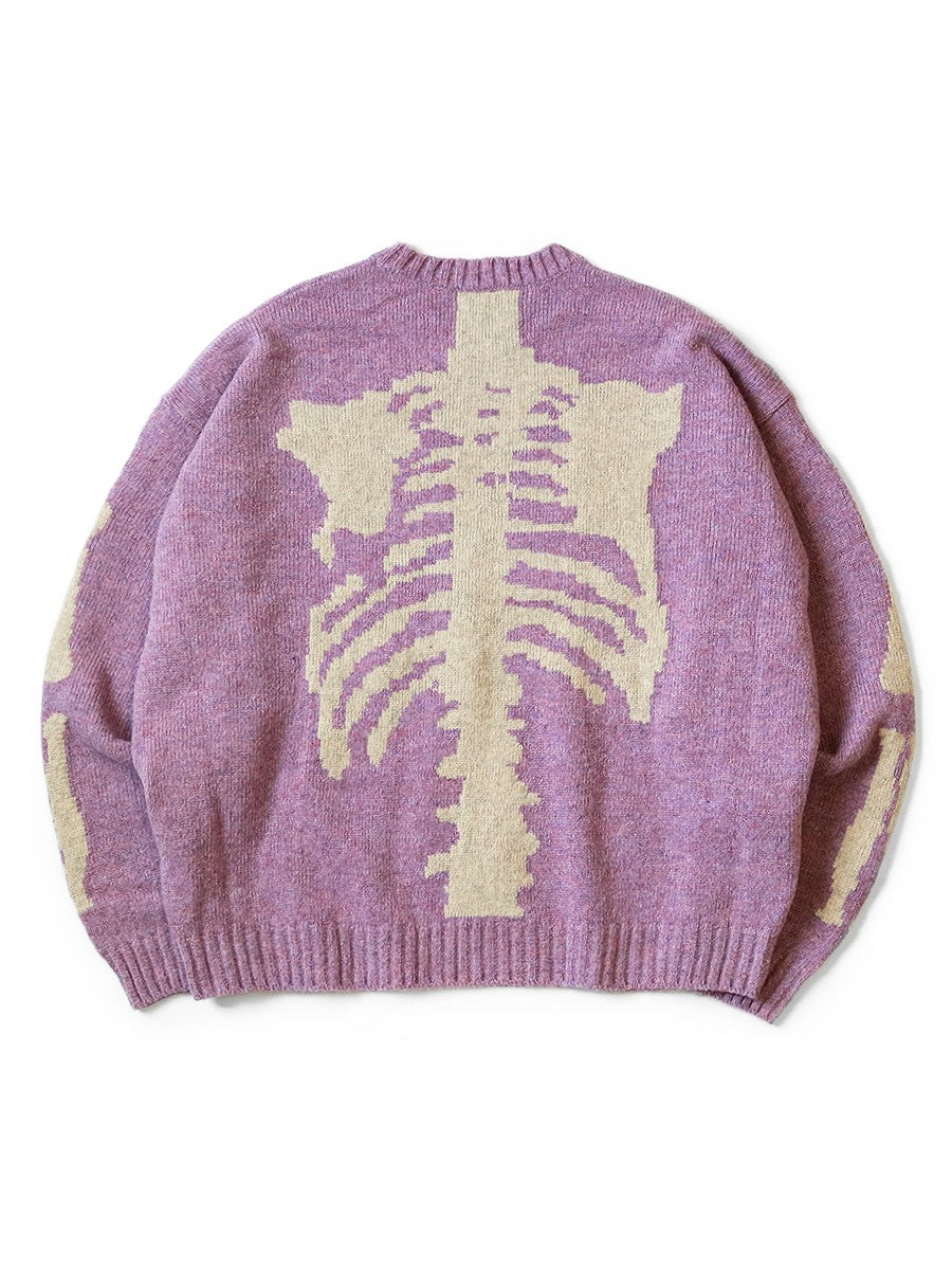 Japanese retro bone knitted sweater pullover