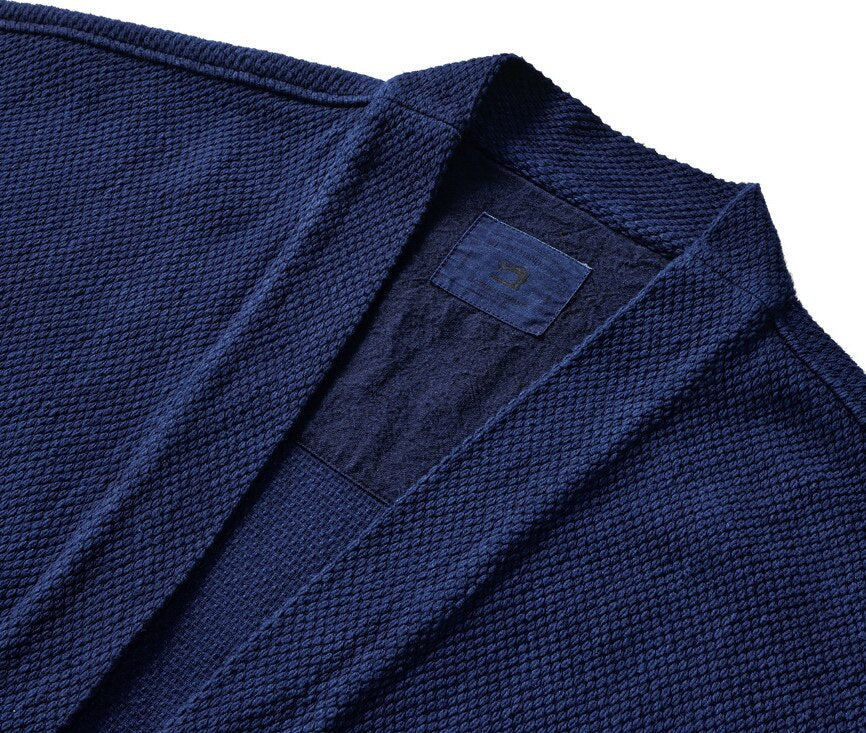 Barb turtle back splicing Taoist jacket retro heavy blue dyed kendo clothing fabric – Japanese vintage | yamalin clothes | Yamalinclothes