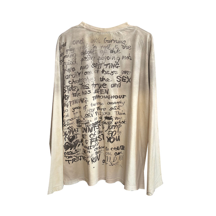 Illustration Heavyweight Washed Relaxed Long Sleeve T-Shirt – Niche Unisex