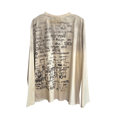 Illustration Heavyweight Washed Relaxed Long Sleeve T-Shirt – Niche Unisex