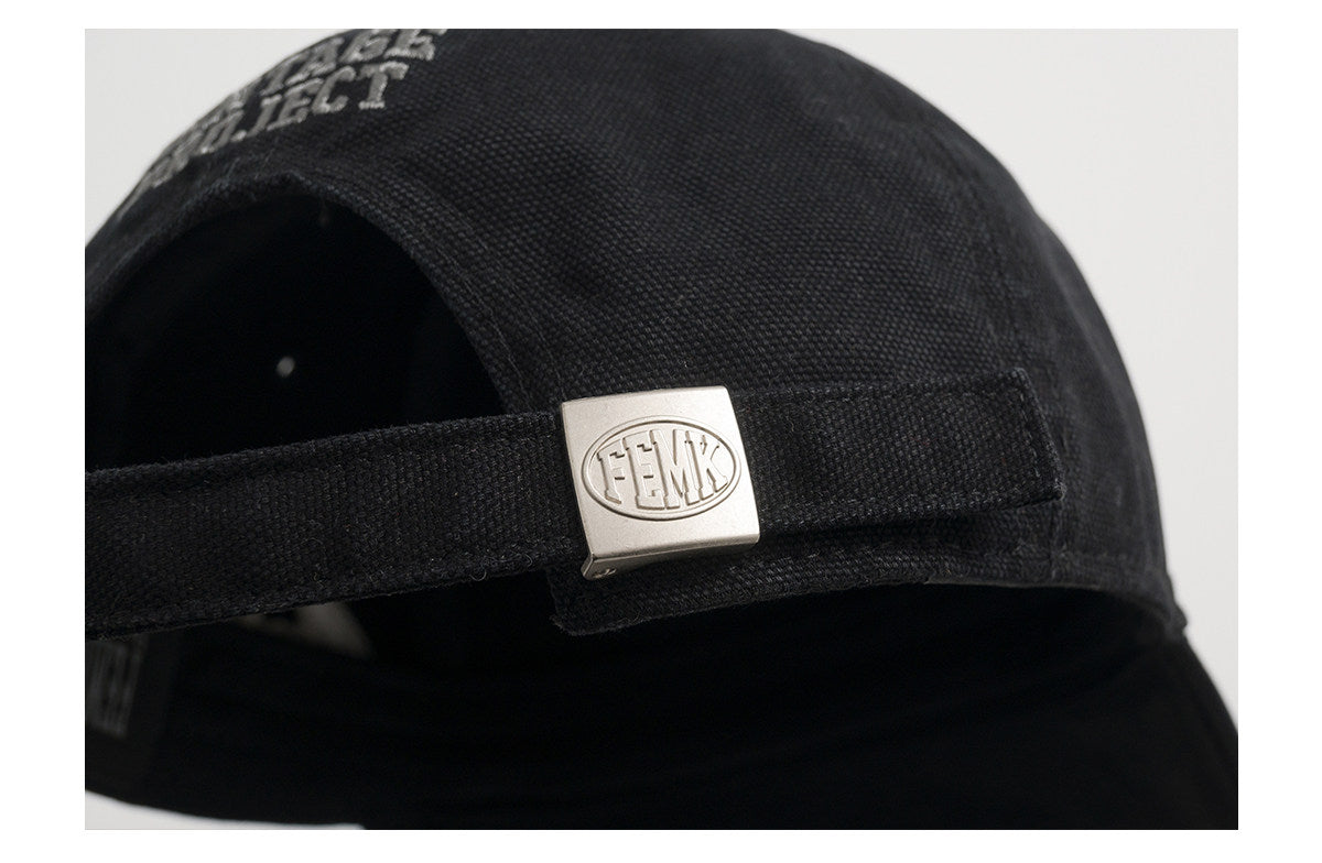 American Vintage Contrast Embroidered Baseball Cap – Washed Unisex – cap | japanese streetwear | vintage workwear | unisex | Yamalinclothes