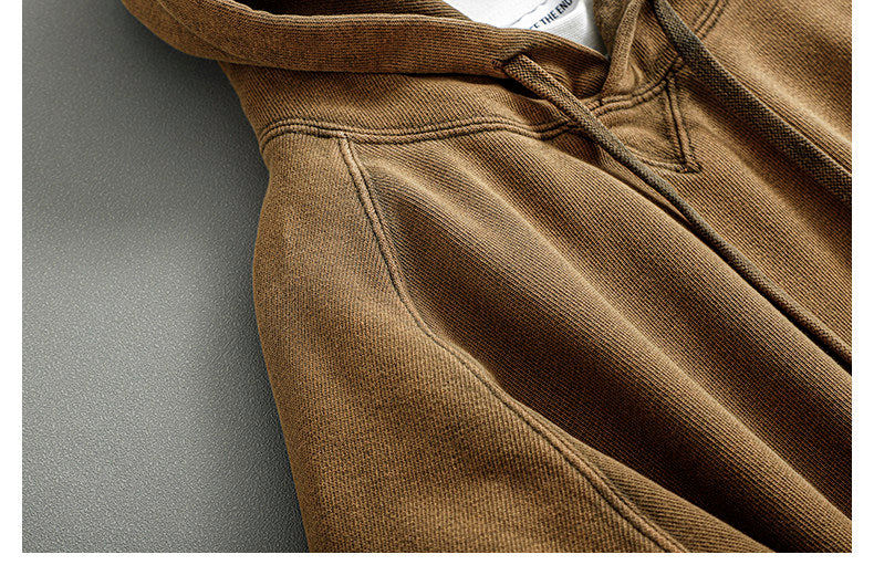 Heavyweight Washed Hooded Sweatshirt Jacket – Japanese Vintage Loose Unisex – Hoodies | japanese streetwear | vintage workwear | unisex | Yamalinclothes