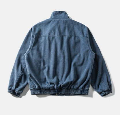 Japanese Workwear Multi-Pocket Stand Collar Jacket – Loose Oversized Men's Coat
