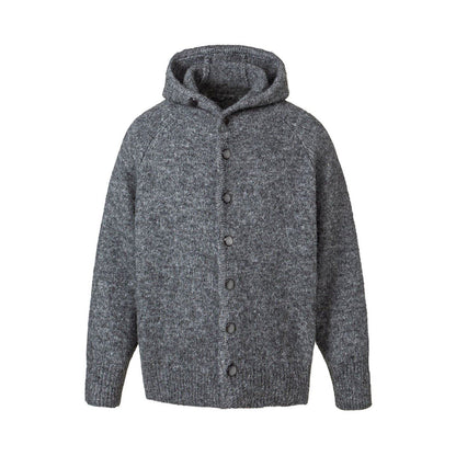 Vintage Hooded Knit Cardigan – Loose Unisex Lazy Style – Japanese vintage | yamalin clothes | Yamalinclothes
