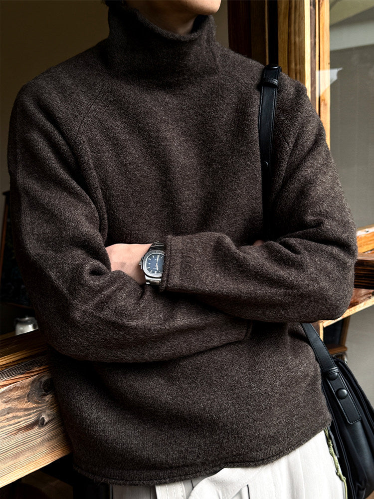 560G Turtleneck Drop Shoulder Sweater – Warm Loose Unisex
