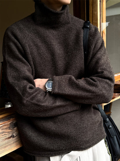 560G Turtleneck Drop Shoulder Sweater – Warm Loose Unisex