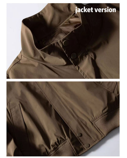 Autumn and winter American flying Harrington jacket men's stand-up collar baseball couple khaki cleanfit padded jacket | Japanese vintage | yamalin clothes | Yamalinclothes