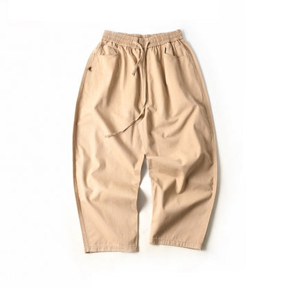 Cotton Balloon Pants – Washed Twill & Drawstring Waist | Yamalinclothes