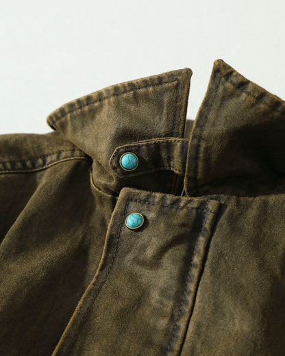 Washed Windproof Workwear Jacket – Vintage Loose Unisex