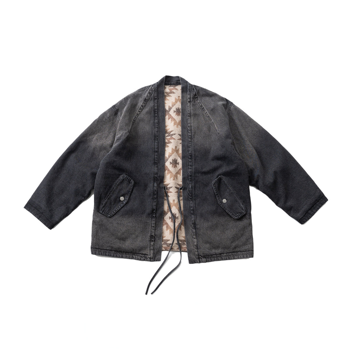Reversible Denim Jacket – Washed Tie Front | Yamalinclothes