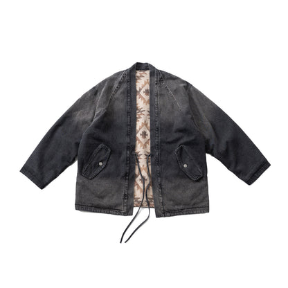 Reversible Denim Jacket – Washed Tie Front | Yamalinclothes