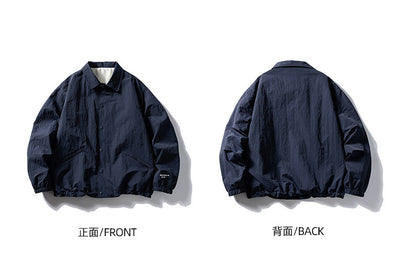 Japanese Vintage Letter Embroidered Lapel Coach Jacket – Oversized Unisex – Japanese vintage | yamalin clothes | Yamalinclothes