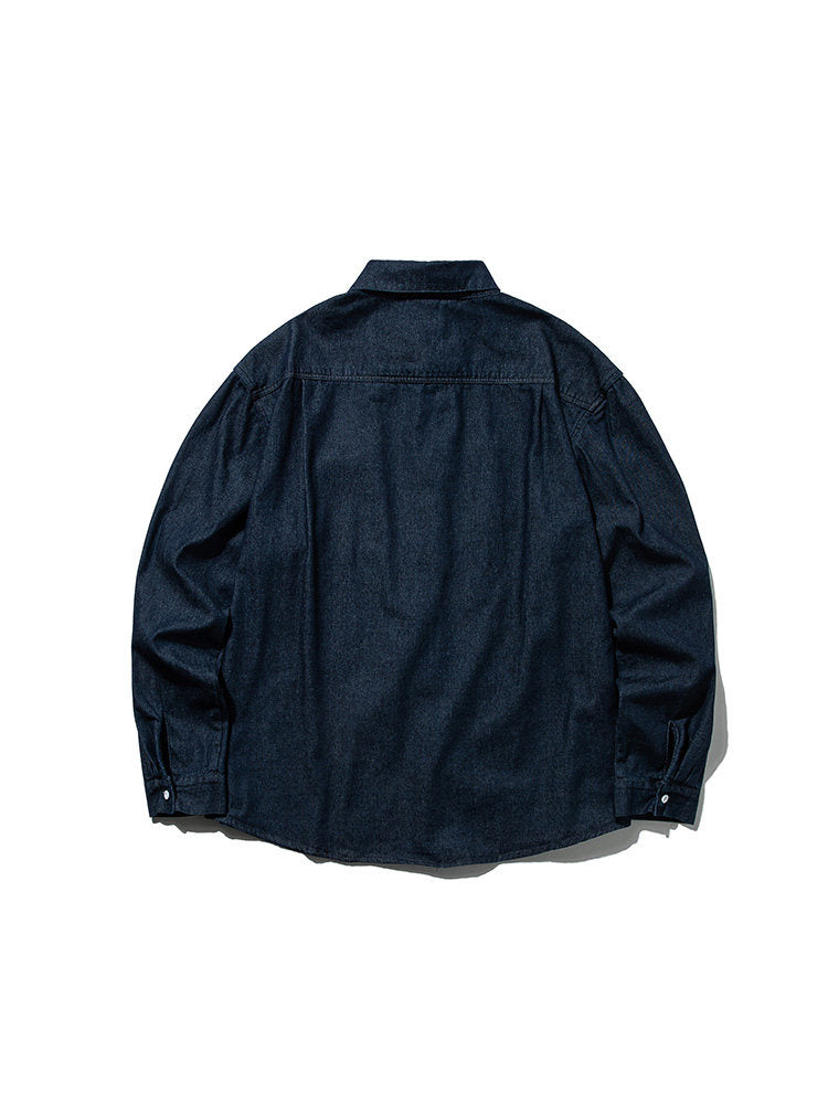 Denim Shirt – Washed Finish & Button Chest Pocket | Yamalinclothes