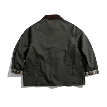 American Retro Military Hunting Jacket – Loose Lapel Drop Shoulder Casual Coat for Men – Japanese vintage | yamalin clothes | Yamalinclothes