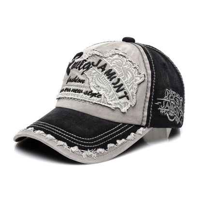 Embroidered Baseball Cap – Distressed Color Block | Yamalinclothes