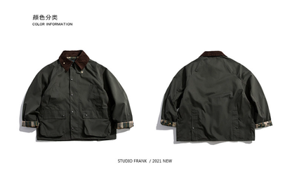 American Retro Military Hunting Jacket – Loose Lapel Drop Shoulder Casual Coat for Men – Japanese vintage | yamalin clothes | Yamalinclothes