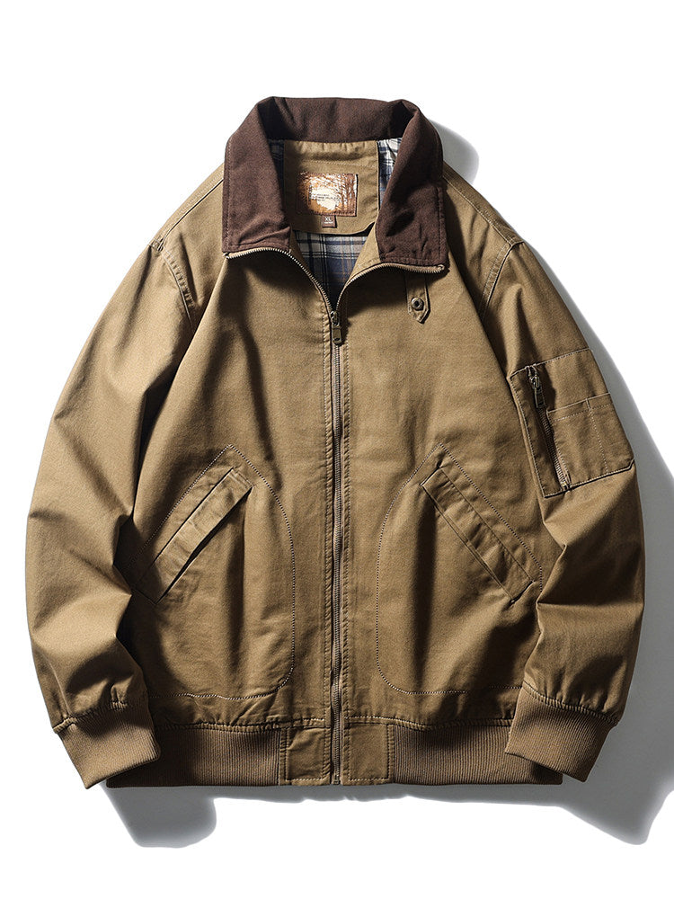 American Vintage Washed Twill Flight Jacket – Oversized Unisex