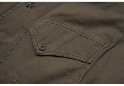 Detroit Cropped Padded Jacket – Vintage Workwear Cotton Barn Coat for Men Winter | Japanese vintage | yamalin clothes | Yamalinclothes