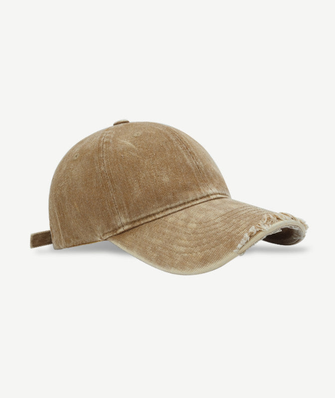 Washed Distressed Denim Baseball Cap – Curved Brim Adjustable Unisex