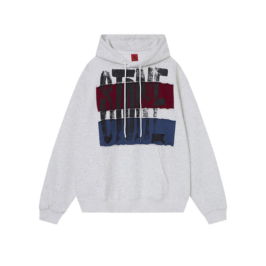 Hand-Painted Appliqué Letter Hoodie – American Vintage Oversized Unisex – Hoodies | japanese streetwear | vintage workwear | unisex | Yamalinclothes